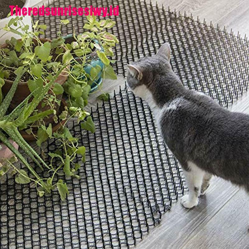 【Theredsunrisesiwy.id】Garden Prickle Strip Dig Stop Cat Repellent Deterrent Mat Spike Portable