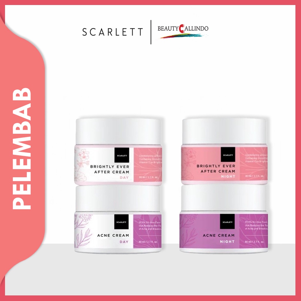 Scarlett Whitening Day Cream - Night Cream | Krim Siang - Krim Malam Pencerah Wajah