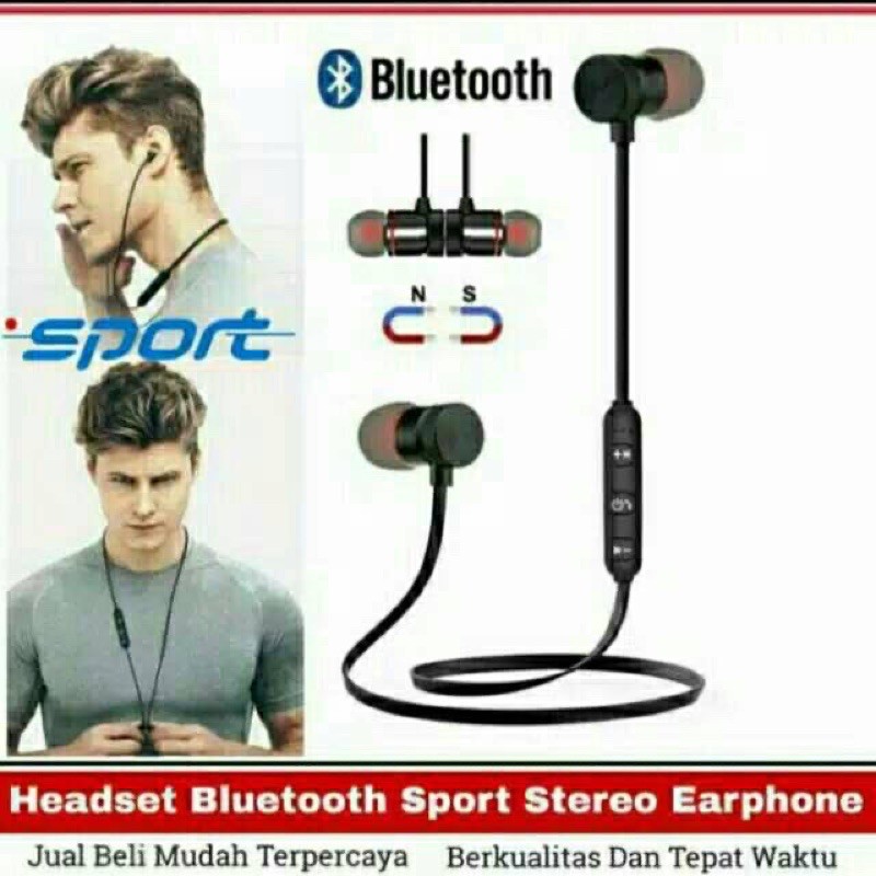 HEADSET BLUETOOTH  MAGNETIC SPORT HF HANDSFREE EARPHONE  MAGNET