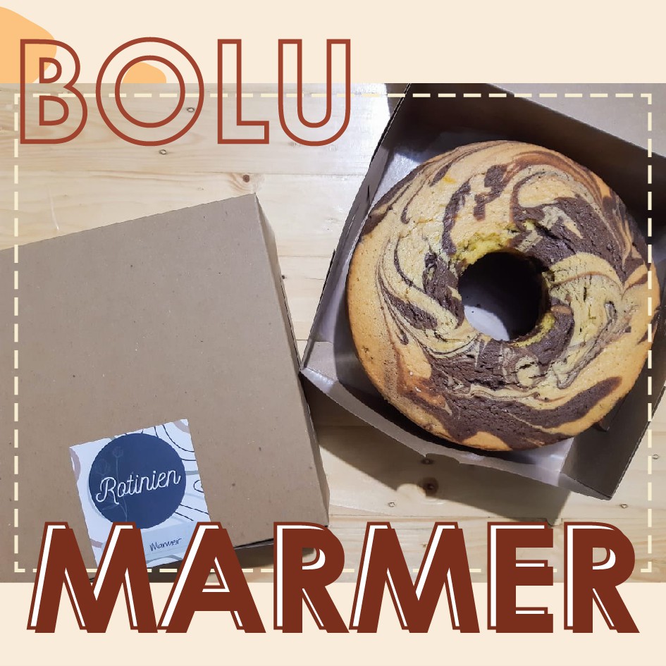 

Bolu Marmer / Marble Cake Premium (20cm) by @rotinien