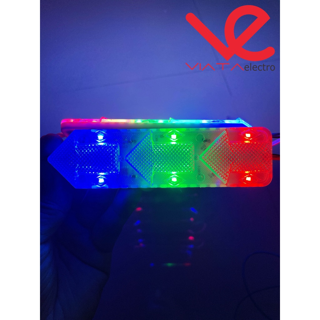 LED MODUL 3 MATA PANAH RGB 12V &amp; 24V (1 BUAH) LED 3 PANAH STROBO LED MODUL 3 PANAH RGB VARIASI MOBIL TRUK MOTOR