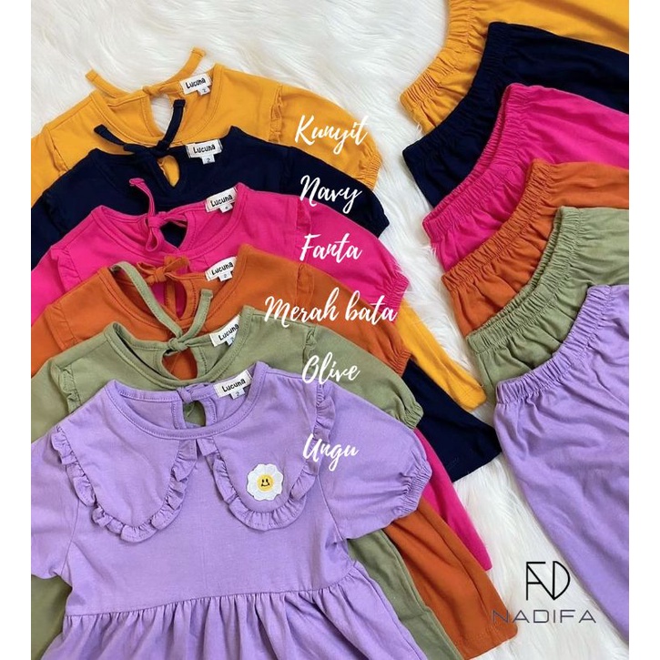 Baju Setelan Anak Lucuna Daisy full color