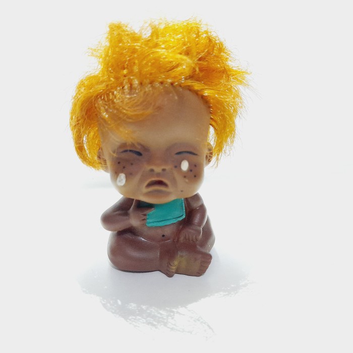 Boneka Karet Jadul Baby Clemet Hijau Ukuran 7 cm