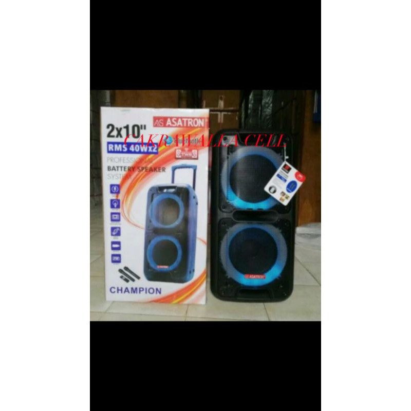 SPEAKER PORTABLE ASATRON CHAMPION 2X10