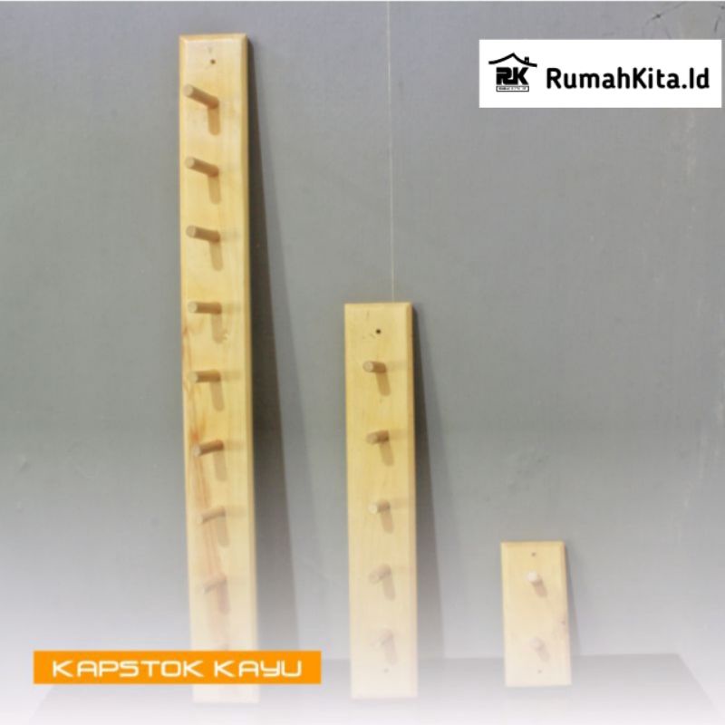 Kapstok kayu / kapstok baju gantungan baju serbaguna natural kastop