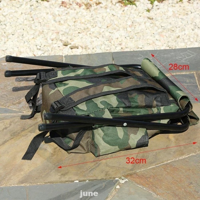 Bangku kursi lipat tas ransel cocok untuk camping mancing