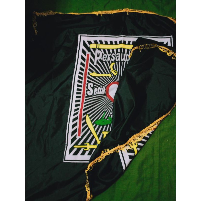 bendera psht besar 2 sisi bolak balik tali kuat 100 x 140