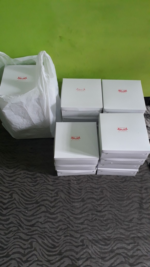 25pcs Tray Mika Untuk Dus Nasi 20x20 Catering 5 Kotak