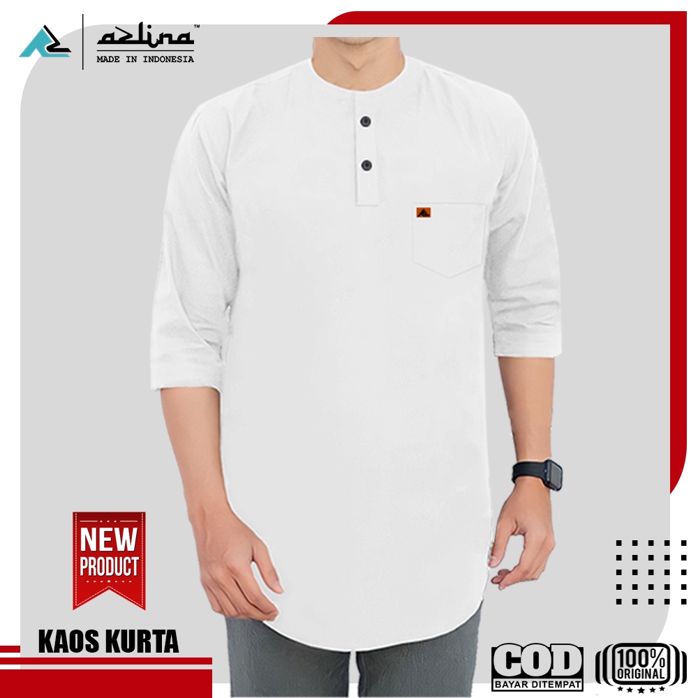 Kaos pria kurta dewasa pakistan terbaru fashion muslim qurta kekinian bahan cotton 24s berkualitas