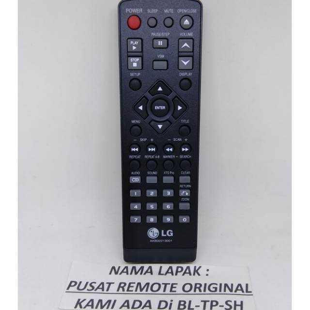 REMOTE REMOT DVD LG AKB32213001 ORIGINAL ASLI