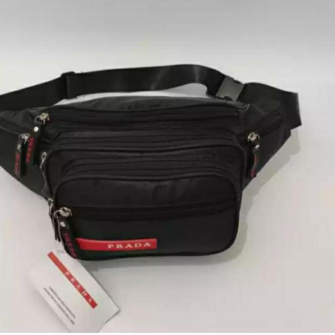 ۞ Tas pinggang prada pria dan wanita 7 Resleting ♢