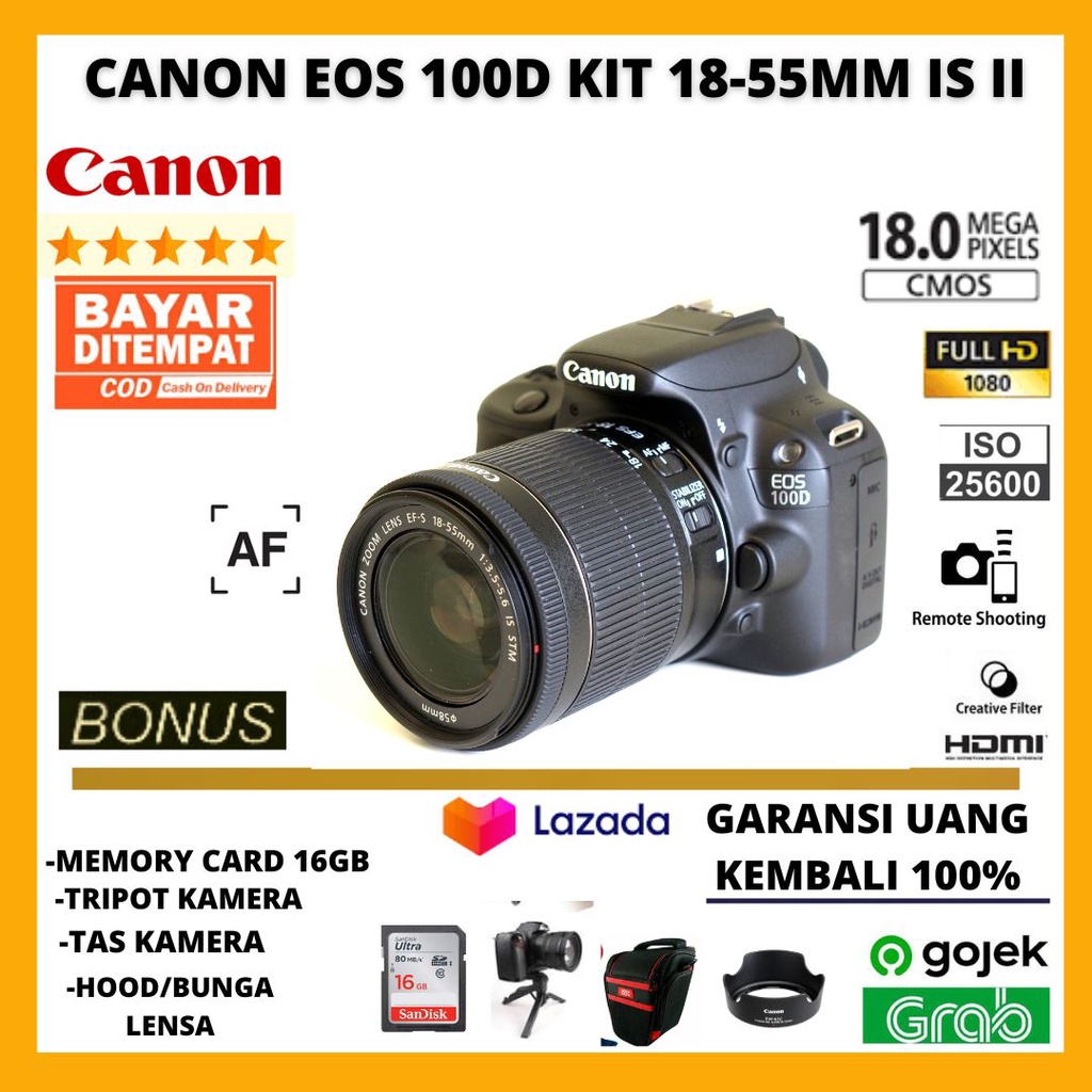 Canon 100D kit 18-55mm is ll