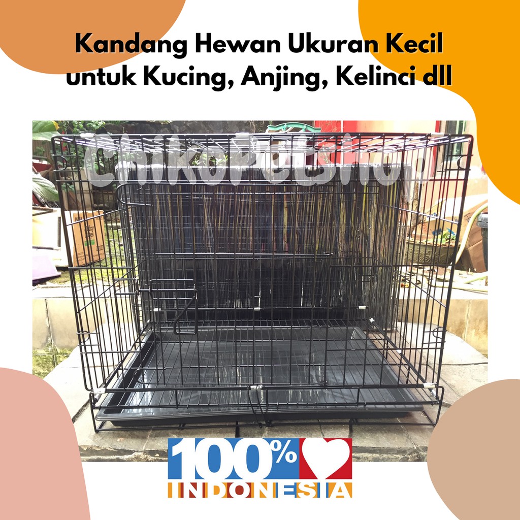 [GRAB GOJEK] KANDANG HEWAN BESI LOKAL Ukuran Kecil untuk Kucing Anjing Kelinci dll