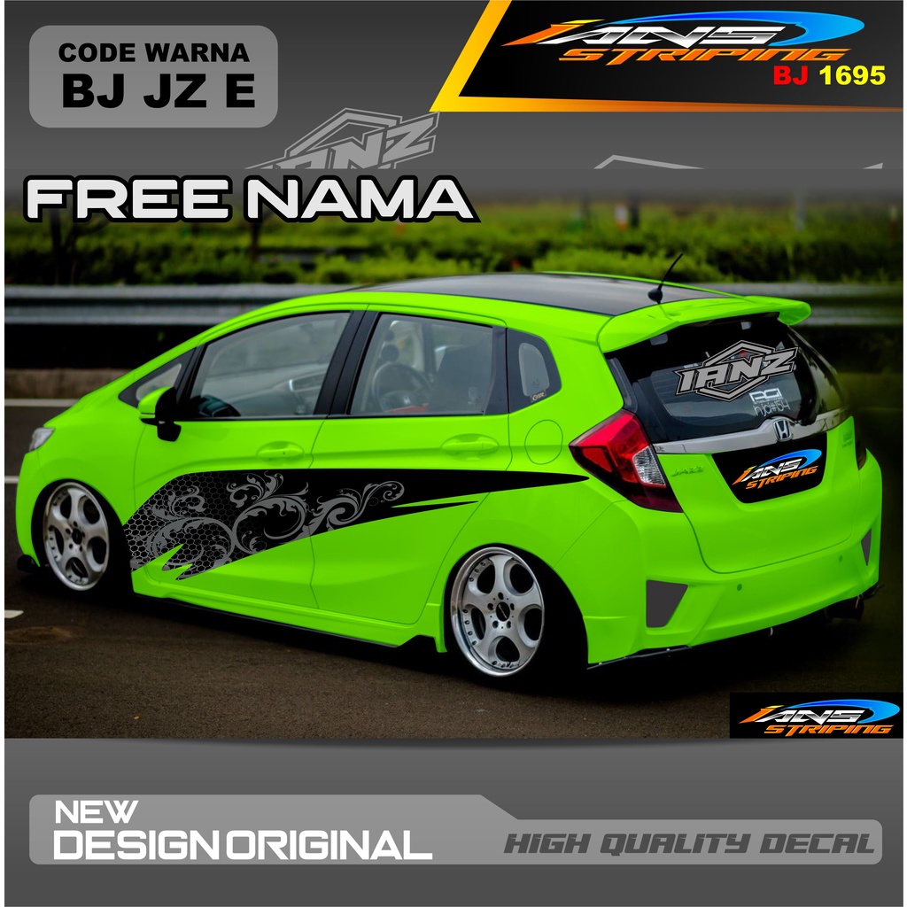 DECAL STIKER  MOBIL HONDA JAZZ JES AYLA AGYA / STIKER MOBIL TERBARU / VARIASI STIKER MOBIL