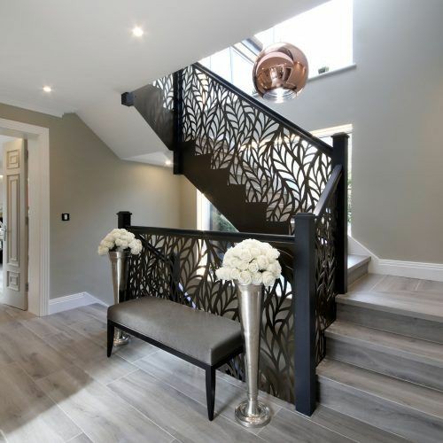 railing tangga void balkon plat besi ornamen cnc laser cutting tebal 2mm custom desain