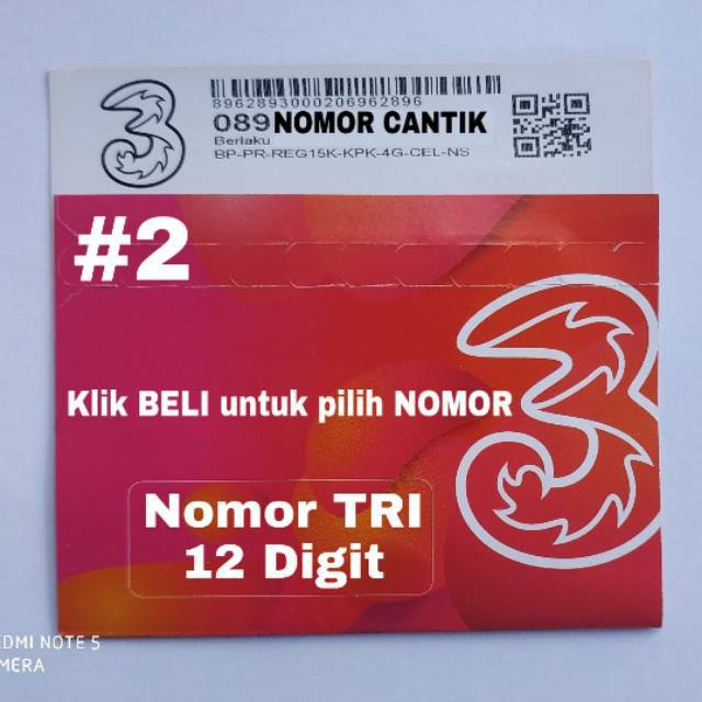 #2 Nomor Cantik Rapi Tri 12/13 Digit TRIPLE 000 bonus 3gb nas