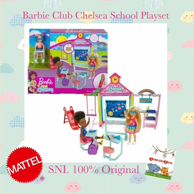 Mattel Barbie Club Chelsea School Playset Original Mainan Boneka Anak