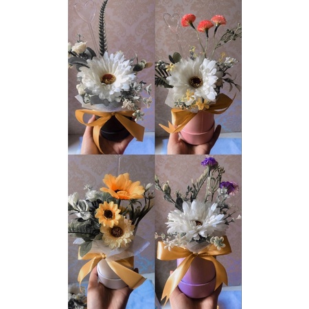 Round Flower artificial / Box flower / buket