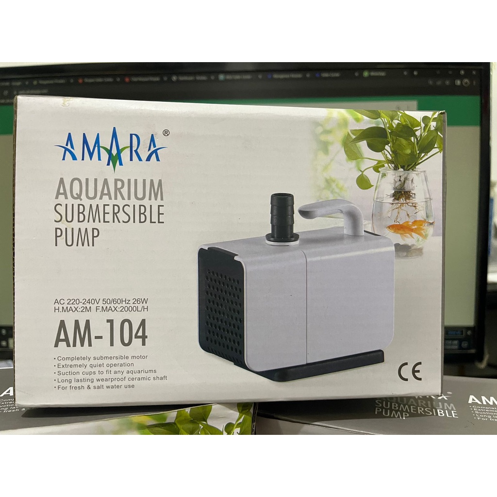 AMARA AM 104 / AM104 SUBMERSIBLE PUMP POMPA CELUP AQUARIUM NEW SERIES