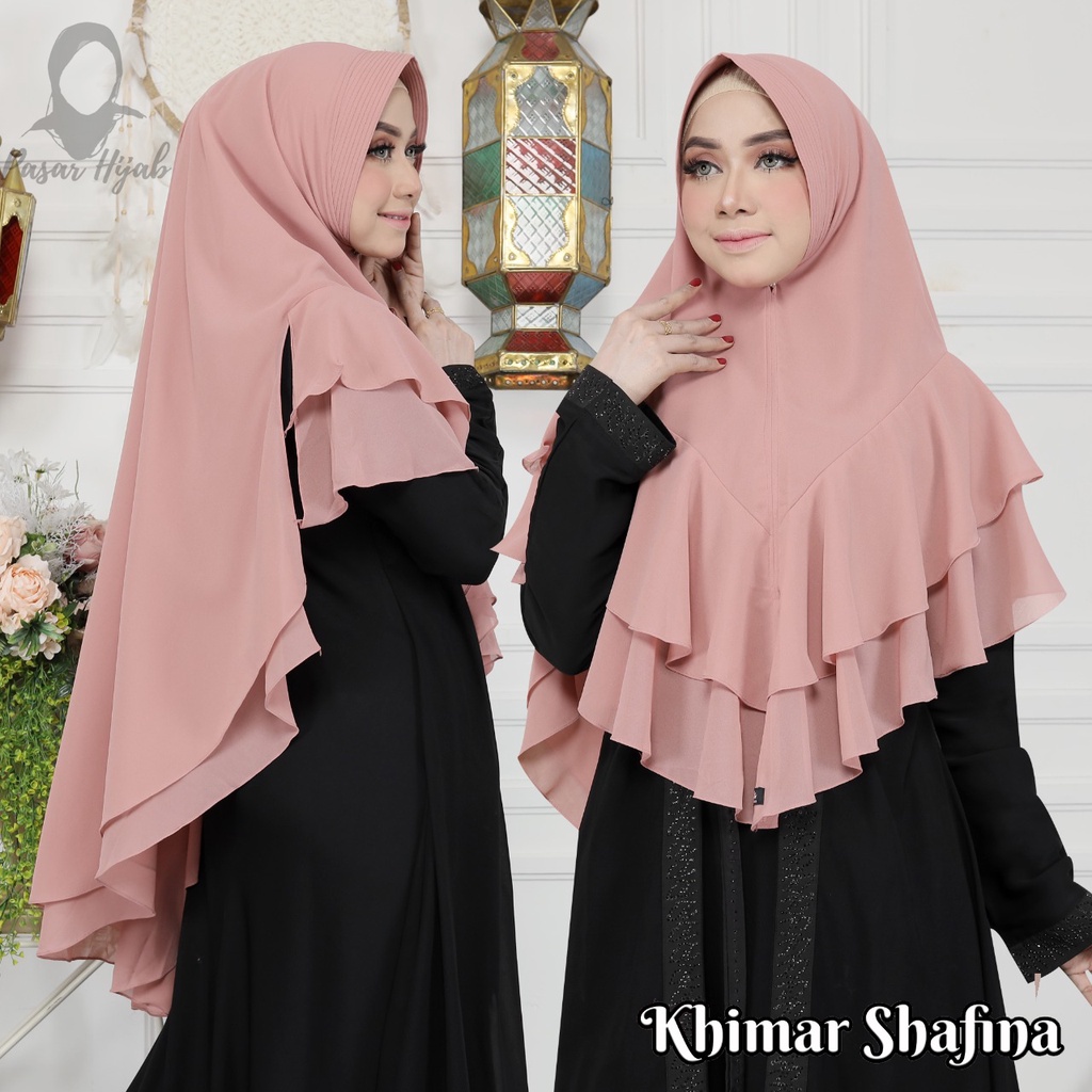 Khimar Shafina Ceruty Babydoll Original By Nayla Hijab Kerudung Ceruty Jumbo Pasar Hija'b