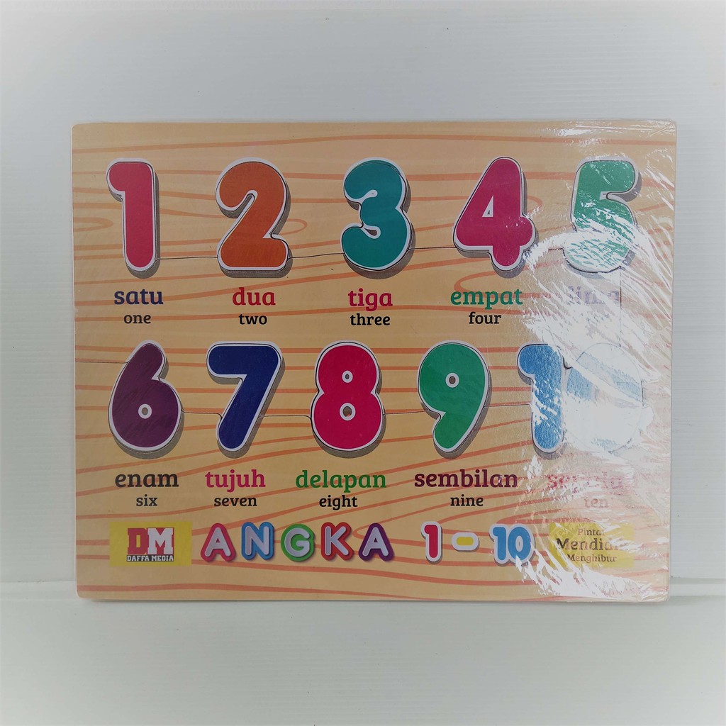 PUZZLE UKURAN BESAR BAHAN KAYU ANGKA 1-10