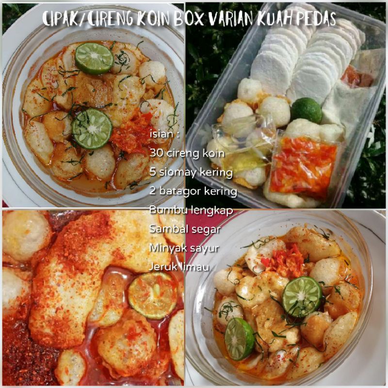 

Cipak/Cireng koin Box variah KUAH EXTRA PEDAS // FROZEN FOOD