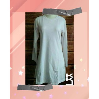 Kaos Polos Wanita Tunik Lengan Panjang Ukuran XXL dan XXXL Kaos Polos Wanita Tunik Lengan Panjang Ukuran XXL dan XXXL