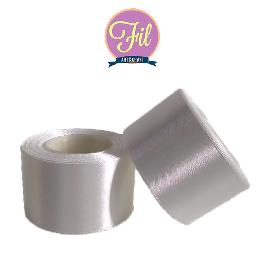 

Pita Satin Putih 2 inch / Pita Kain Putih 2" / Pita Satin 2inch