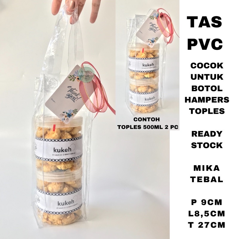 Tas hampers PVC single botol liter an souvenir hantaran