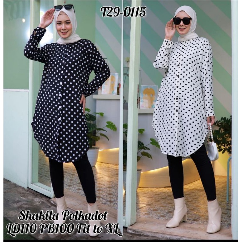 TUNIK SHAKILLA POLKADOT / ATASAN WANITA