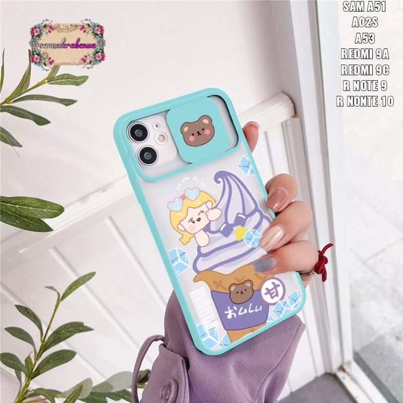 SS078 SOFTCASE slide KARAKTER  XIAOMI REDMI 8 9 9A 9C 10 NOTE 8 9 10 PRO POCO M2 SB2914