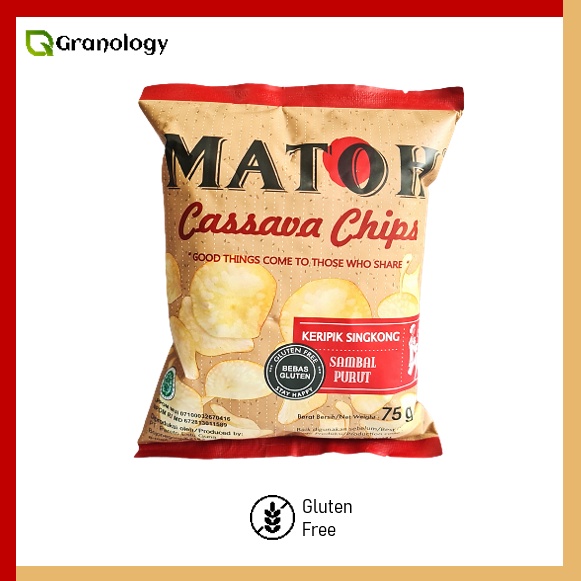 MATOH Keripik Singkong / Cassava Chips Gluten Free 75 gram - Sambal Purut