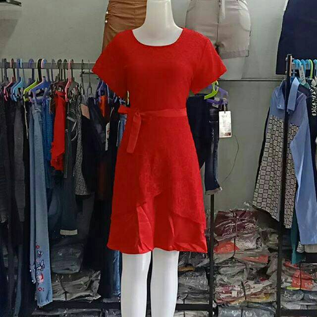 Pakaian wanita, Dress Import Premium bahan brokat size XL