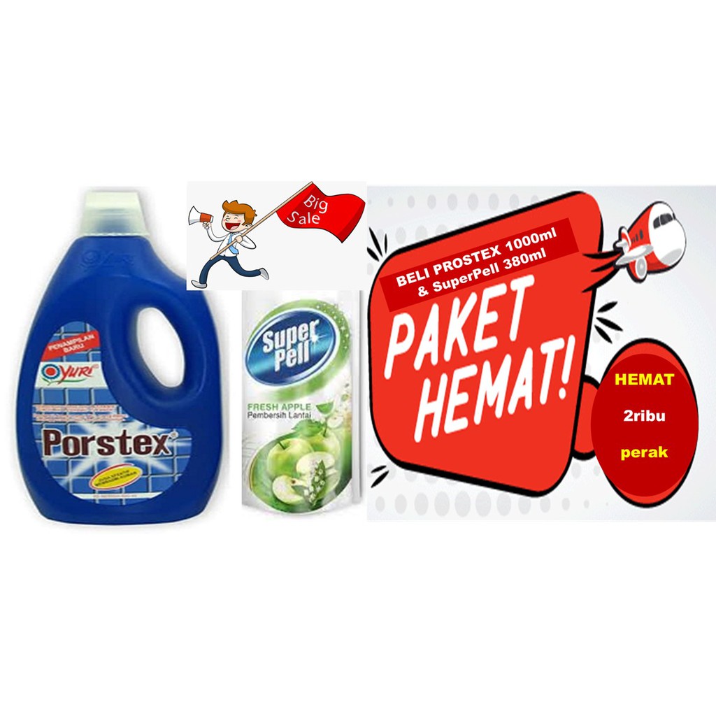 Jual Porstek 1000ml + Super pel 380ml ( PAKET ) | Shopee Indonesia