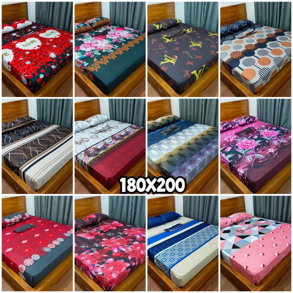 Sprei Home Made 180x200 Katun Random Halus Rapi Adem Tidak Luntur