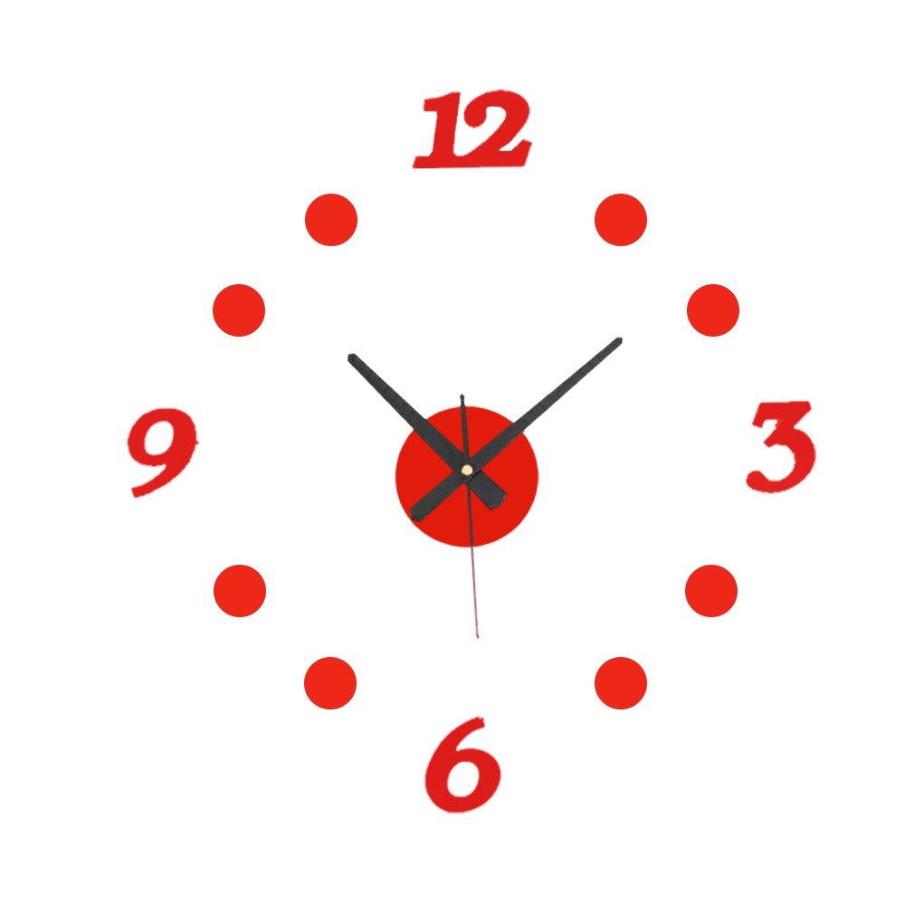 Jam Dinding Tempel Besar DIY Analog 3D Giant Modern Clock - SC