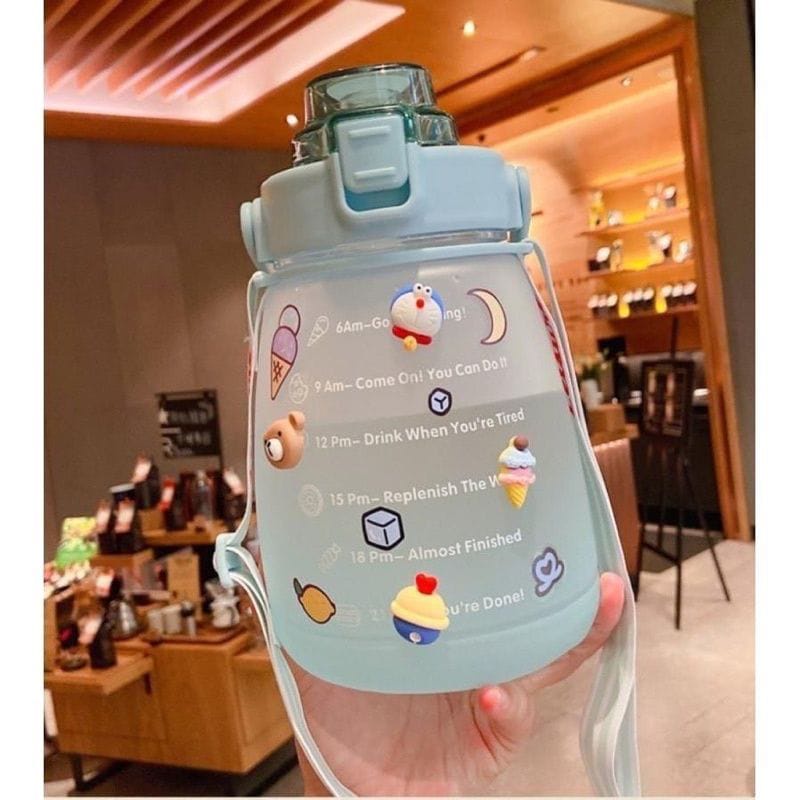 BOTOL MINUM VIRAL ANAK 1.3 L BOTOL MINUM KOREA WARNA WARNI BAGUS