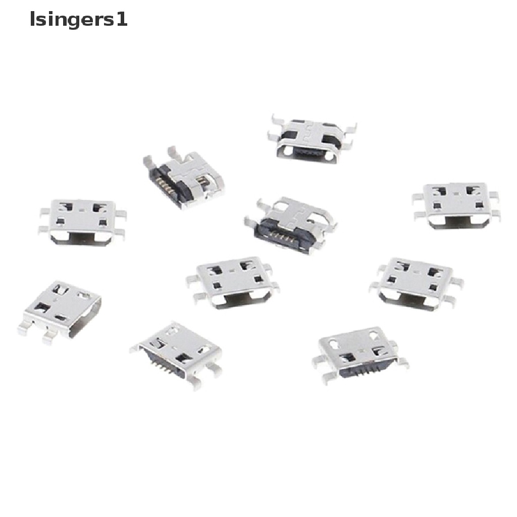 (lsingers1) 10 Pcs socket jack Konektor charger micro usb 5 pin female