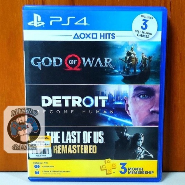 Kaset Bundle Hits God of War + Detroit Become Human PS4 Bundel Megapack Godofwar GOW Playstation PS 4 5 CD BD Game Games Ps4 Ps5 Region 3 Asia Reg