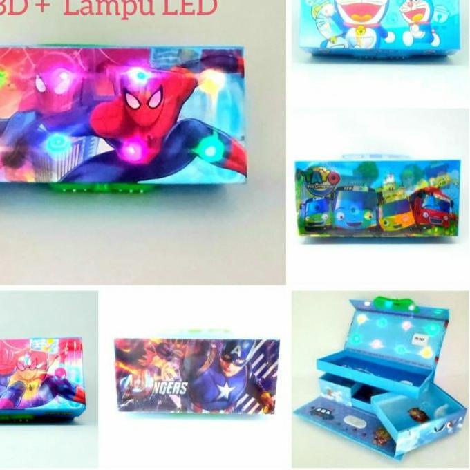 

Mall KOTAK PENSIL KODE 3D LAMPU LED 3 susun 3 MODE NYALA