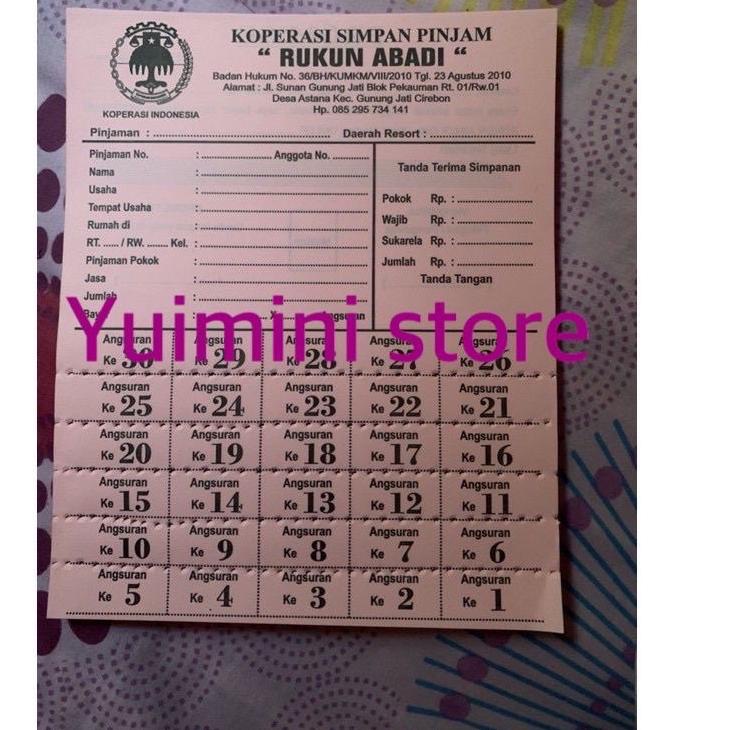 

(PROMO LEH80) Promise kertas angsuran koperasi praktis tinggal sobek ga perlu ribet catat isi 50 lembar ✯