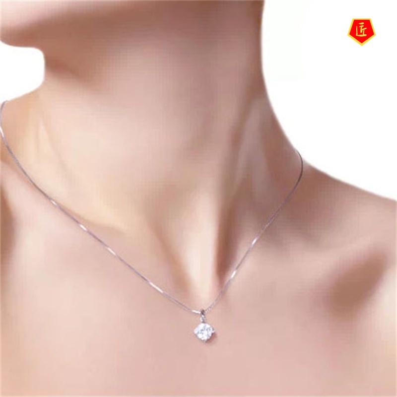 [Ready Stock]Glory Heart Pendant Crystal Necklace Women's Korean Fashion Accessories