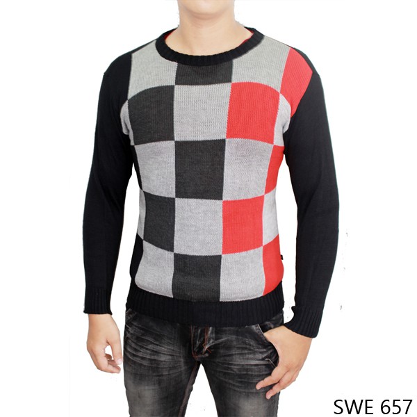 Sweater Rajut Distro Rajut Kombinasi Warna – SWE 657