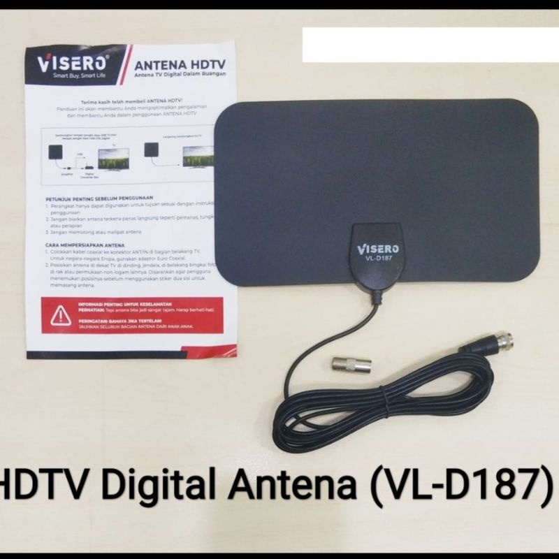 HDTV DIGITAL ANTENNA TEMPEL DINDING VISERO antena tv VL-D187 VL-D188 with signal amplifier booster