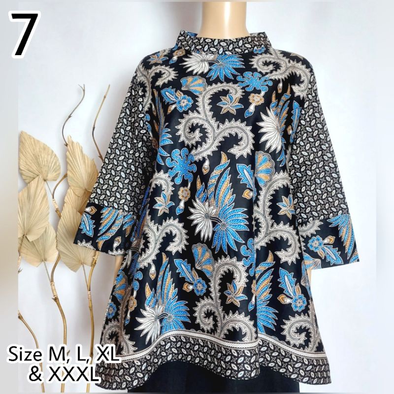 Blus Blouse Atasan Batik Wanita Kantor Kerja Jumbo Aserehe Mataram Primisima-7