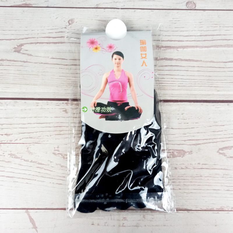 Kaos kaki Yoga Lima Jari Anti Slip Breathable Bahan Adem