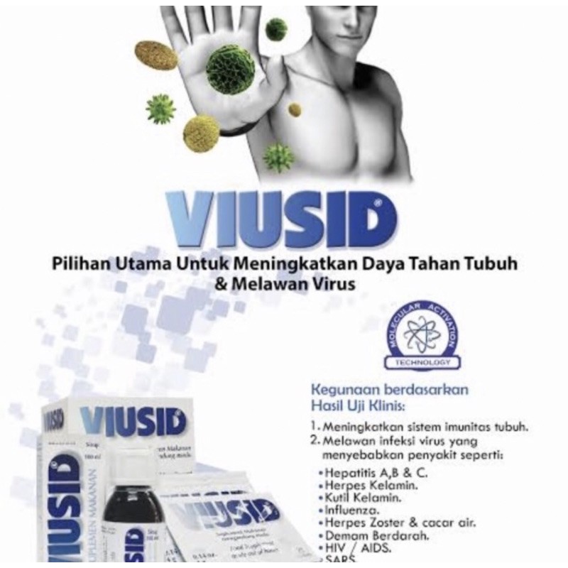 Viusid sirup 100 ml ( antivirus pilihan untuk HIV, hepatitis, dll )