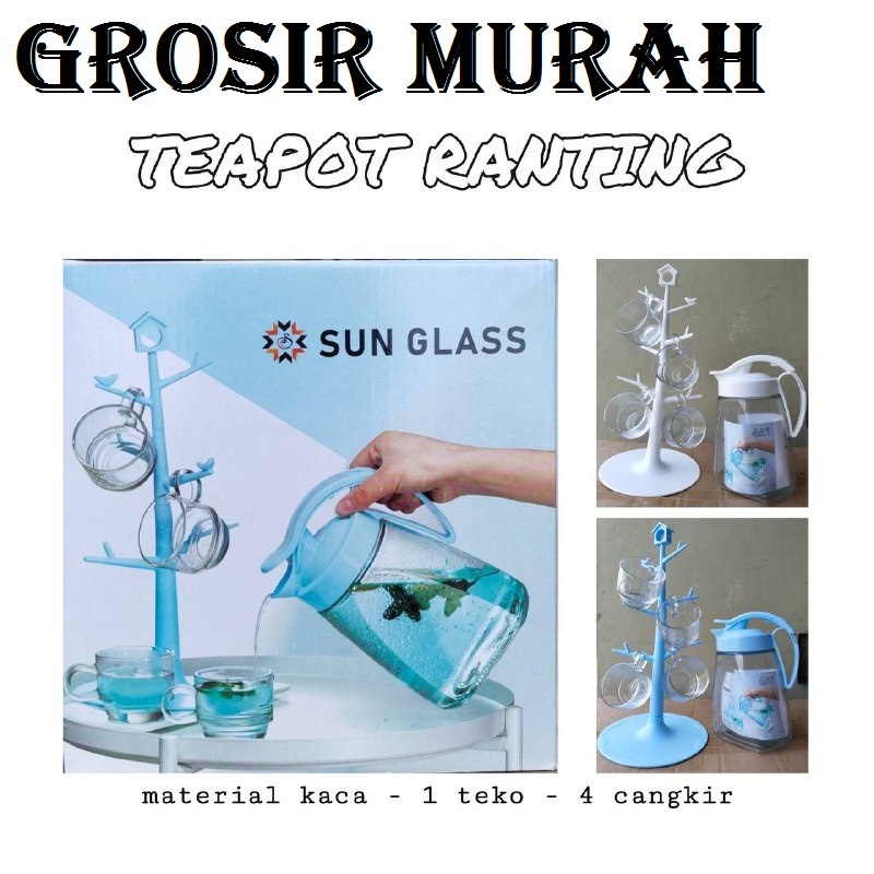 Satu Set Teko Kaca Tebal