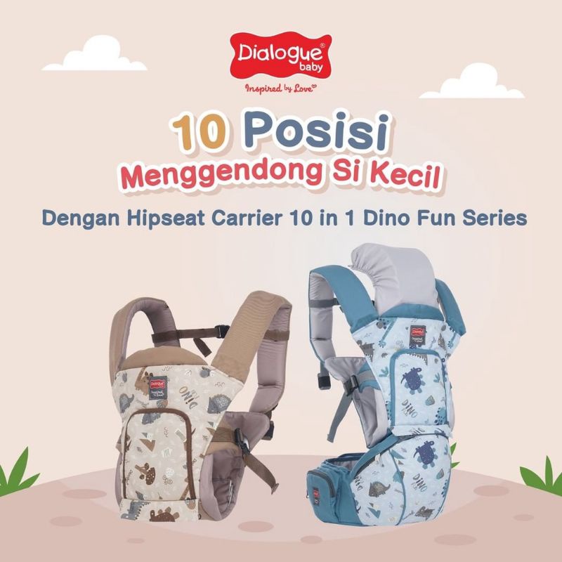 Dialogue Baby Hipseat Carrier 10in1 Position Dino Fun Series - DGG4254