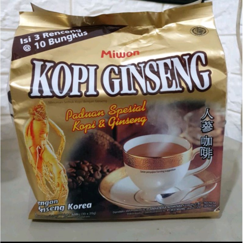 

MIWON KOPI GINSENG ISI 30 SACHET/KOPI INSTAN/MINUMAN KOPI